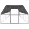Kültéri horganyzott acél tyúkól 3x12x2 m