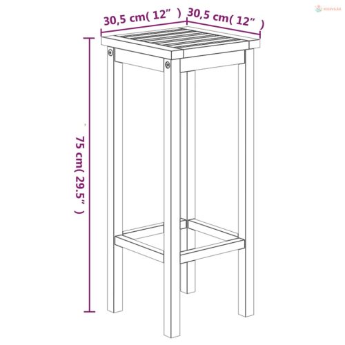 3 részes tömör akácfa kerti bárgarnitúra