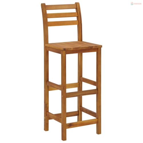 3 részes tömör akácfa kerti bárgarnitúra