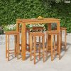7 részes tömör akácfa kerti bárgarnitúra