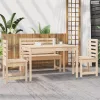 4 részes tömör fenyőfa kerti étkezőgarnitúra