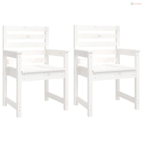 11 részes fehér tömör fenyőfa kerti étkezőgarnitúra