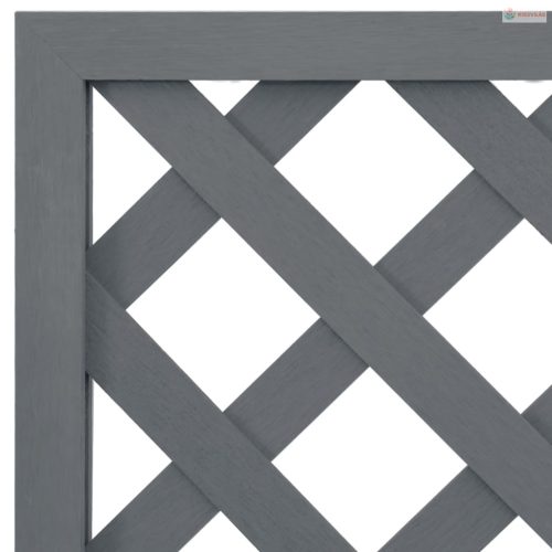 2 db szürke WPC rácsos ültetőláda 65 x 33 x 135 cm