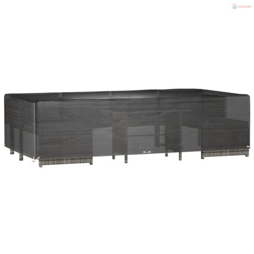 2 db téglalap alakú kerti bútorhuzat 12 fűzőlyukkal 315x160x75