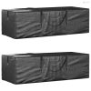 2 db fekete polietilén kerti párnatároló zsák 135x40x55 cm
