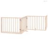 Nyárfa 6 paneles összecsukható kutyakapu ajtóval 480 cm