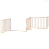Nyárfa 6 paneles összecsukható kutyakapu ajtóval 480 cm