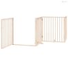 Nyárfa 8 paneles összecsukható kutyakapu ajtóval 640 cm