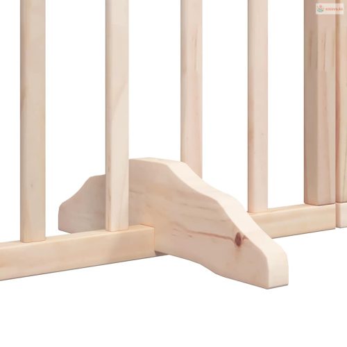 Nyárfa 8 paneles összecsukható kutyakapu ajtóval 640 cm