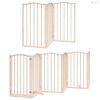 Nyárfa 9 paneles összecsukható kutyakapu ajtóval 450 cm