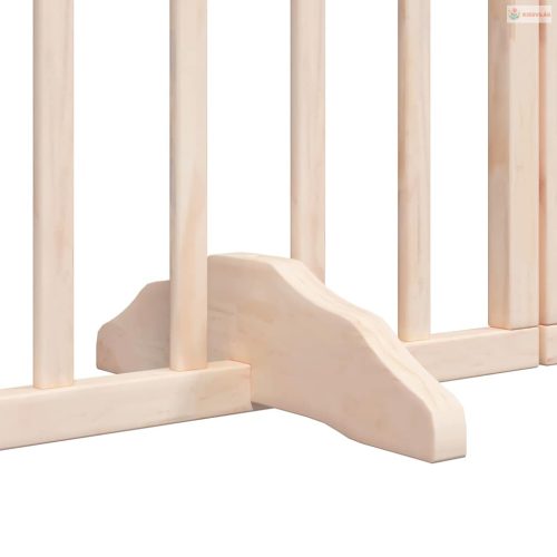 Nyárfa 9 paneles összecsukható kutyakapu ajtóval 450 cm