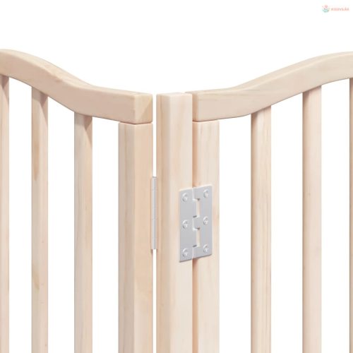 Nyárfa 9 paneles összecsukható kutyakapu ajtóval 450 cm