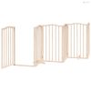 Nyárfa 12 paneles összecsukható kutyakapu ajtóval 600 cm