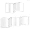 Fehér nyárfa 9 paneles összecsukható kutyakapu ajtóval 450 cm