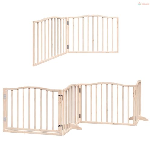 Nyárfa 12 paneles összecsukható kutyakapu ajtóval 960 cm