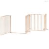 Nyárfa 6 paneles összecsukható kutyakapu ajtóval 480 cm