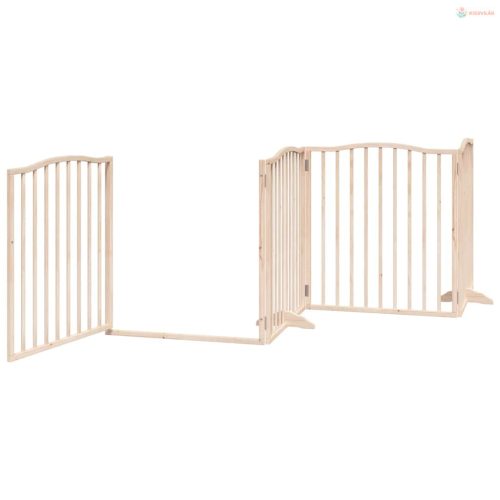Nyárfa 6 paneles összecsukható kutyakapu ajtóval 480 cm