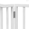 Fehér nyárfa 8 paneles összecsukható kutyakapu ajtóval 640 cm