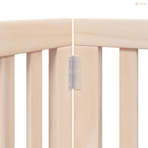 Nyárfa 9 paneles összecsukható kutyakapu ajtóval 450 cm