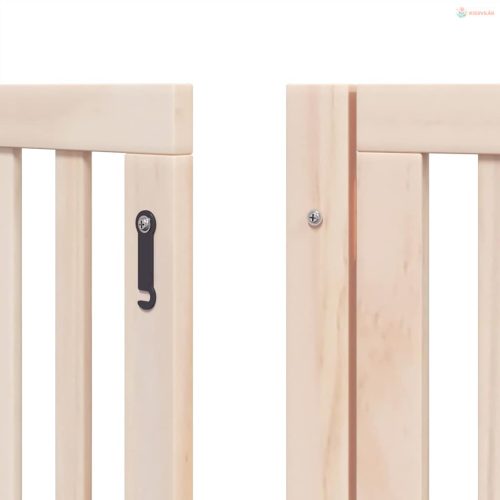 Nyárfa 9 paneles összecsukható kutyakapu ajtóval 450 cm