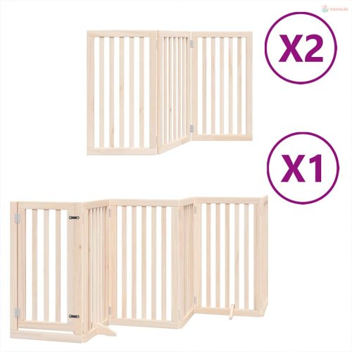 Nyárfa 12 paneles összecsukható kutyakapu ajtóval 600 cm