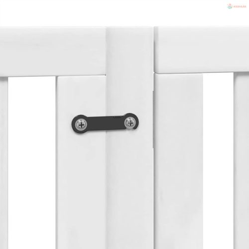 Fehér nyárfa 9 paneles összecsukható kutyakapu ajtóval 450 cm