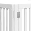 Fehér nyárfa 9 paneles összecsukható kutyakapu ajtóval 450 cm