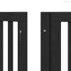 Fekete nyárfa 9 paneles összecsukható kutyakapu ajtóval 450 cm