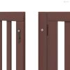 Barna nyárfa 12 paneles összecsukható kutyakapu ajtóval 600 cm