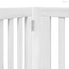 Fehér nyárfa 6 paneles összecsukható kutyakapu ajtóval 480 cm