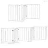 Fehér nyárfa 9 paneles összecsukható kutyakapu ajtóval 450 cm