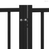 Fekete nyárfa 12 paneles összecsukható kutyakapu ajtóval 600 cm