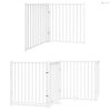 Fehér nyárfa 6 paneles összecsukható kutyakapu ajtóval 480 cm