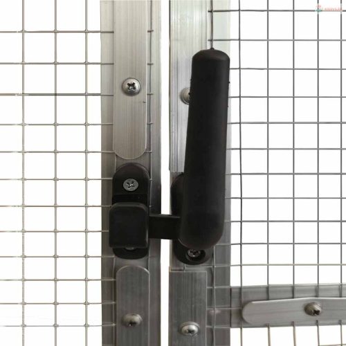 Ezüstszínű alumínium madárház 1,79 x 2 x 1,85 m