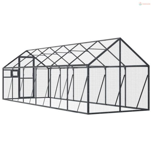 Antracit alumínium madárház 1,79 x 6 x 1,85 m