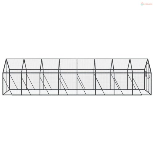 Antracit alumínium madárház 1,79 x 8 x 1,85 m