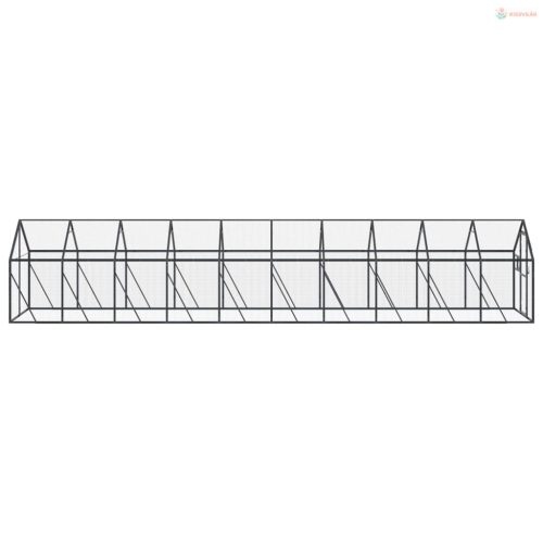Antracit alumínium madárház 1,79 x 10 x 1,85 m