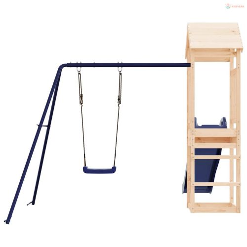 Tömör fenyőfa kültéri játszószett