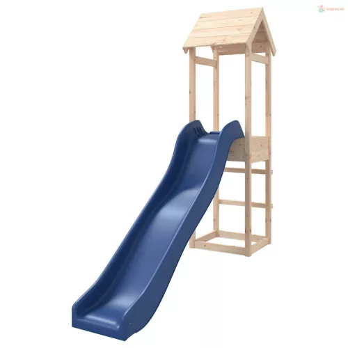Tömör fenyőfa kültéri játszószett