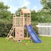 Tömör fenyőfa kültéri játszószett