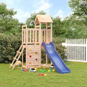 Tömör fenyőfa kültéri játszószett