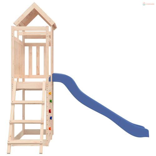 Tömör fenyőfa kültéri játszószett