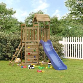 Impregnált fenyőfa kültéri játszószett