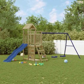 Impregnált fenyőfa kültéri játszószett