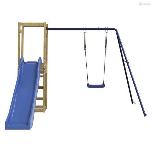 Impregnált fenyőfa kültéri játszószett