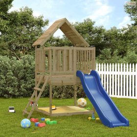 Impregnált fenyőfa kültéri játszószett