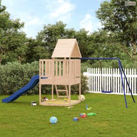 Tömör fenyőfa kültéri játszószett
