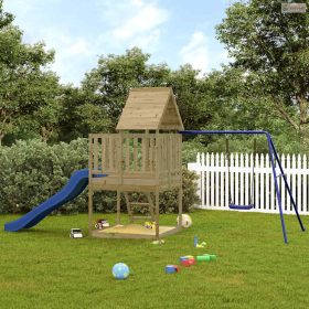 Impregnált fenyőfa kültéri játszószett