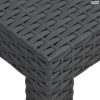 Antracitszürke PP rattan kerti asztal 58 x 58 x 41 cm