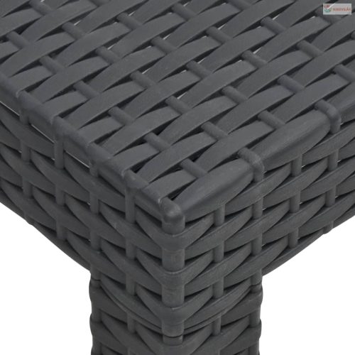 Antracitszürke PP rattan kerti asztal 58 x 58 x 41 cm